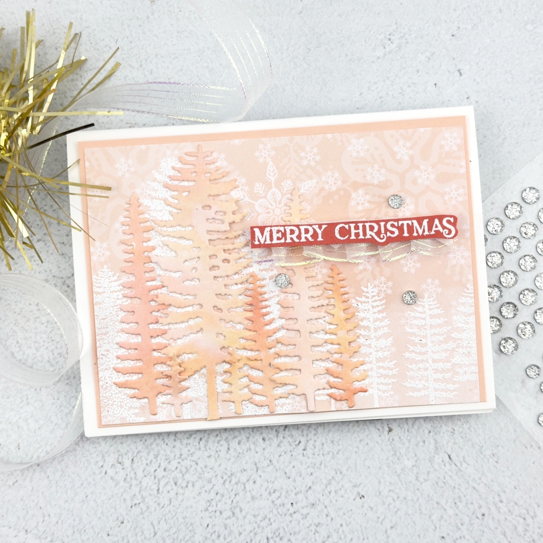 Merry christmas  forever forest petal pink