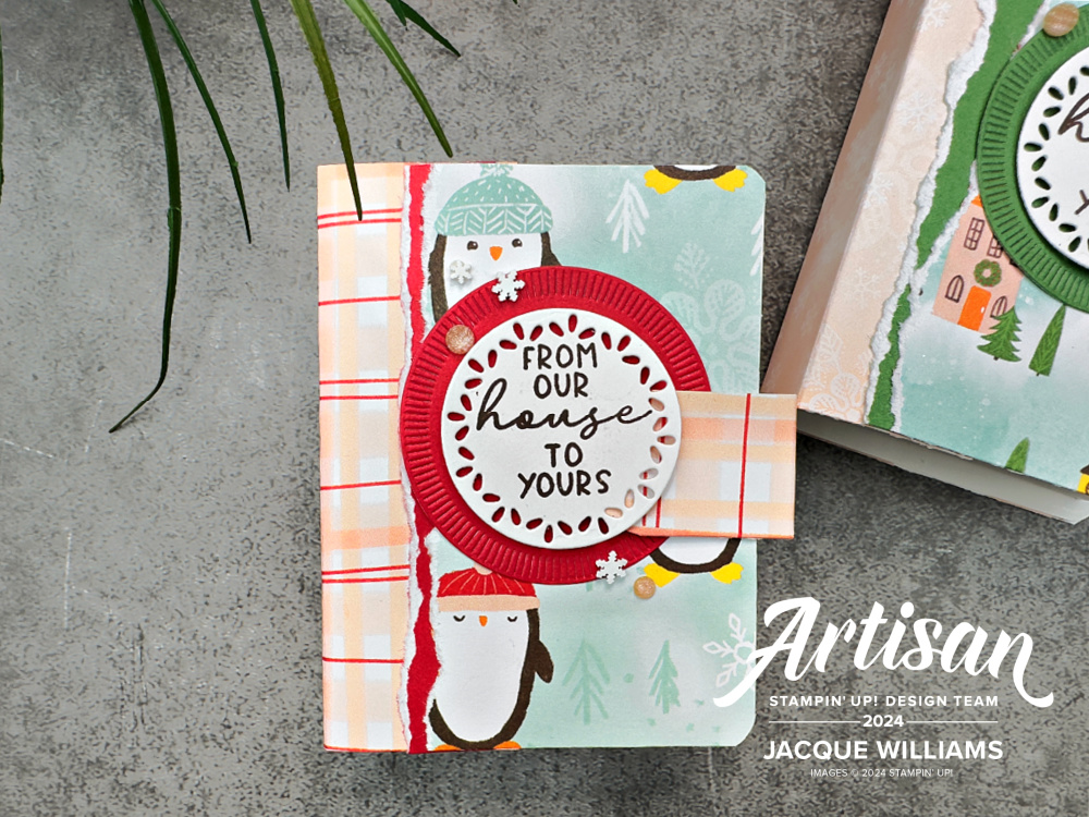 Stampin up book treat boxes gift idea diy snowy day dsp stamphappy new zealand blog