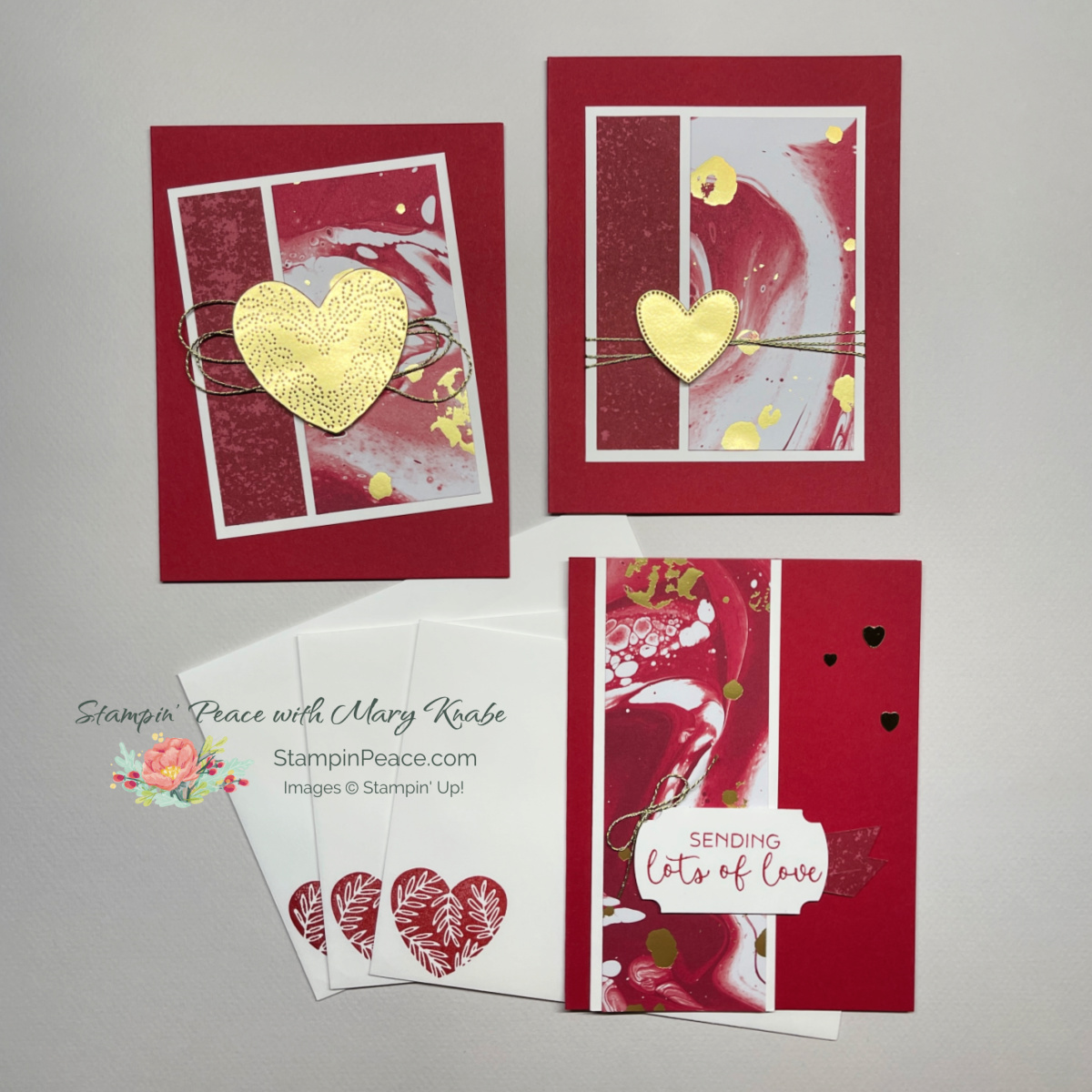 Stampin  up  hearts of elegance stamp set   dies   marbled elegance dsp   mary knabe