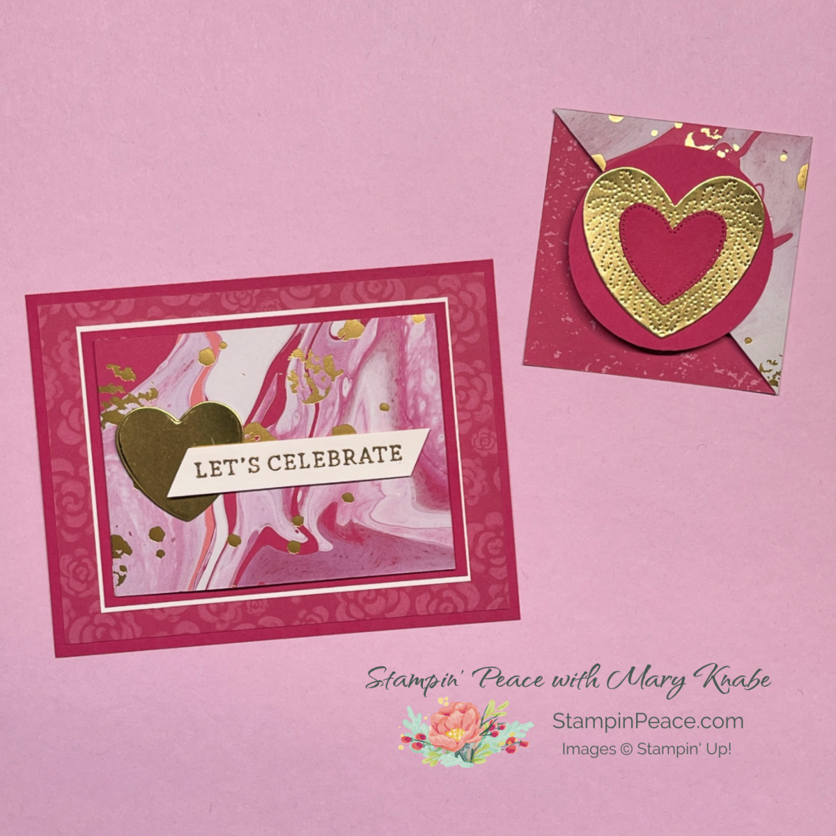 Stampin  up  marbled elegance dsp   hearts of elegance stamp set   dies   mary knabe