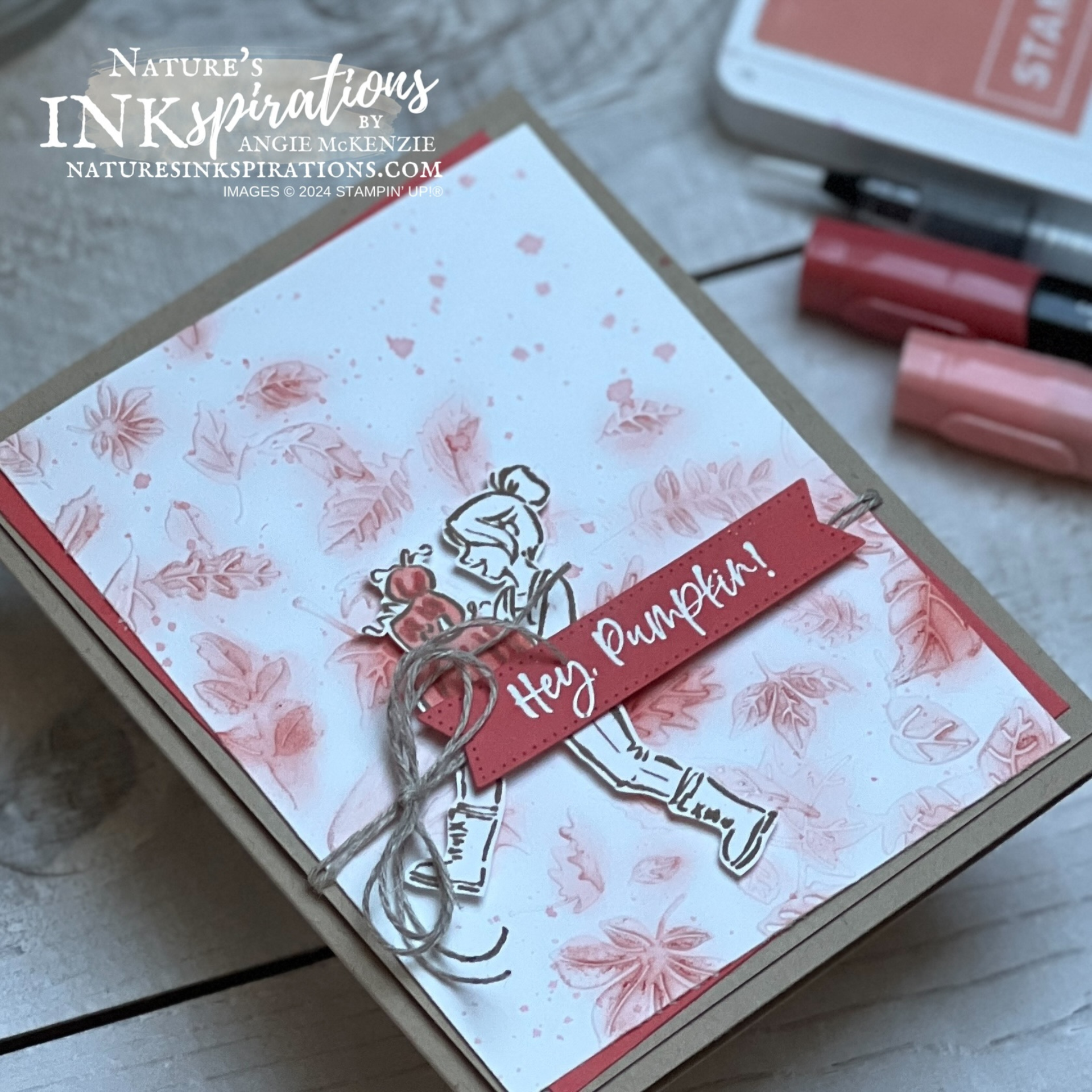 Stampin  up  warms my heart in calypso coral   november 2024  10 