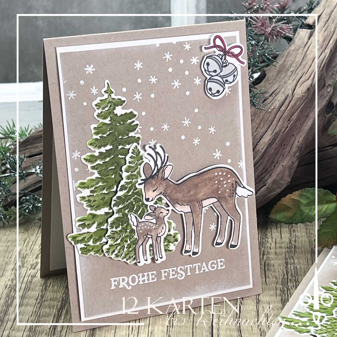 Fr%c3%b6hliche rentiere frosted forest 04