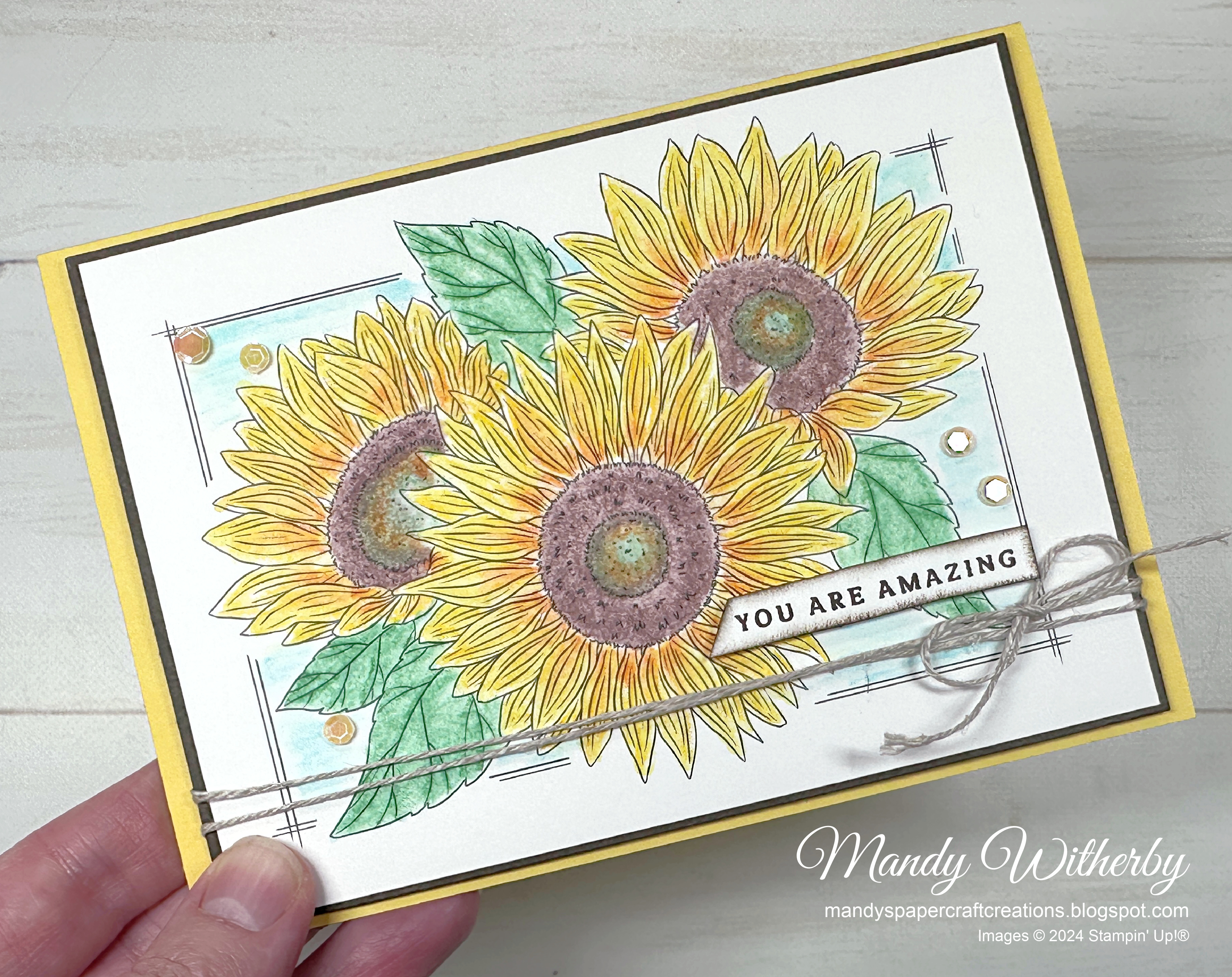 Nature s paintings kit  sunflower card 1
