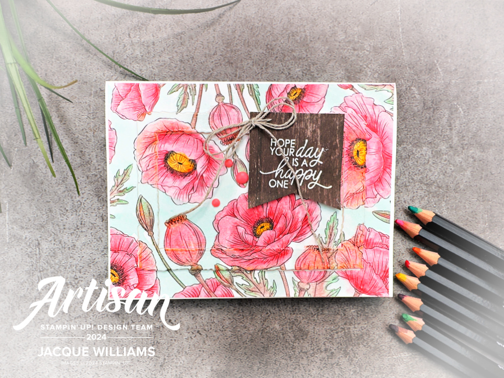 Stampin up natures painting poppies card new zealand hamilton card classes blog