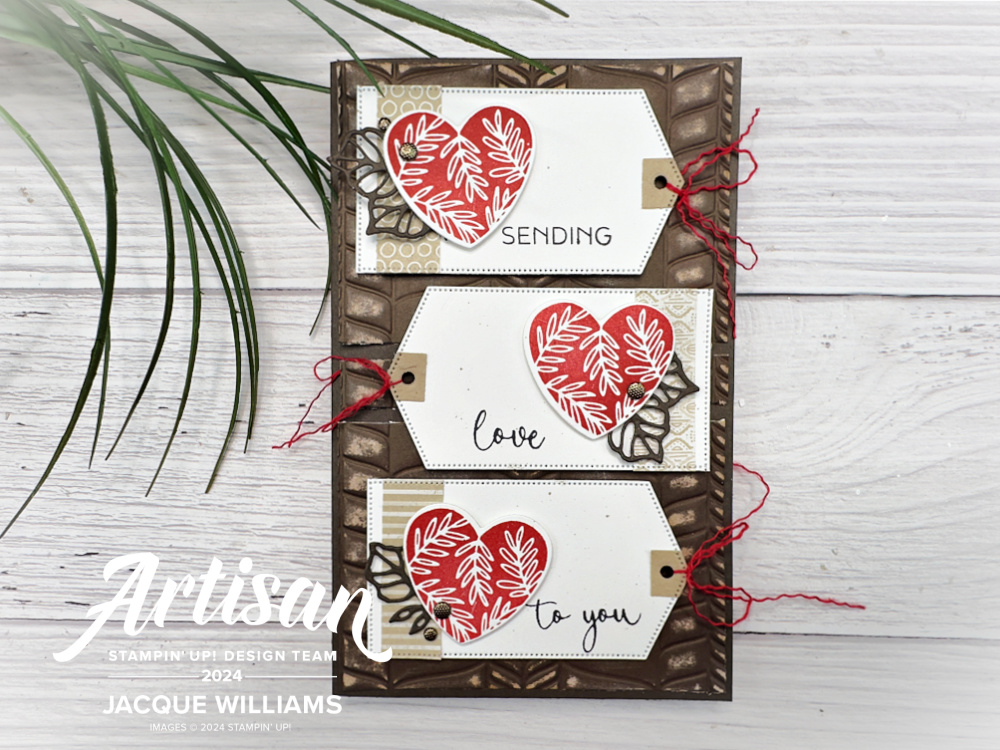 Stampin up hearts of elegance alanna wharf secret santa masculine valentines anniversary blog