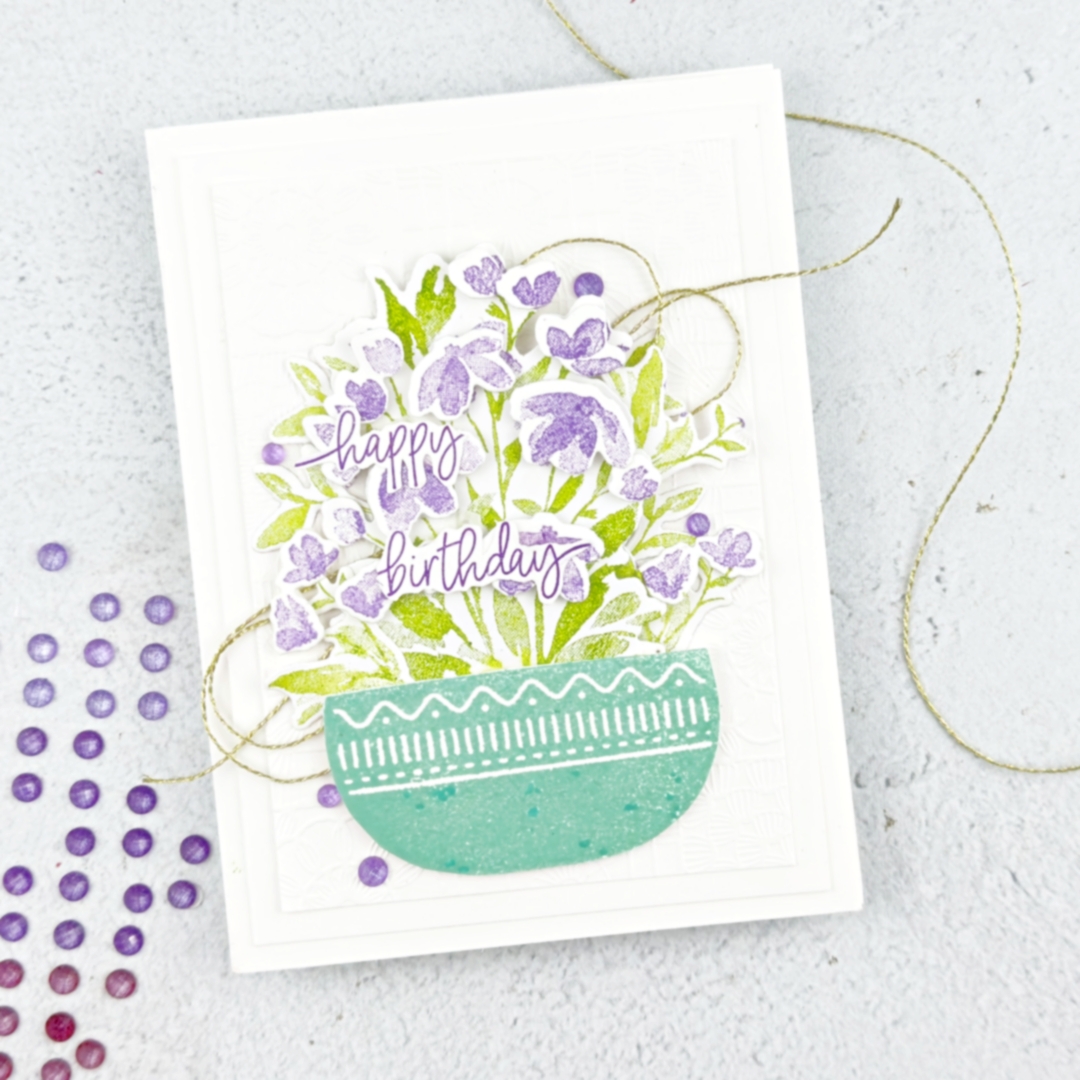 Pretty petals stampin up birthday bouquet