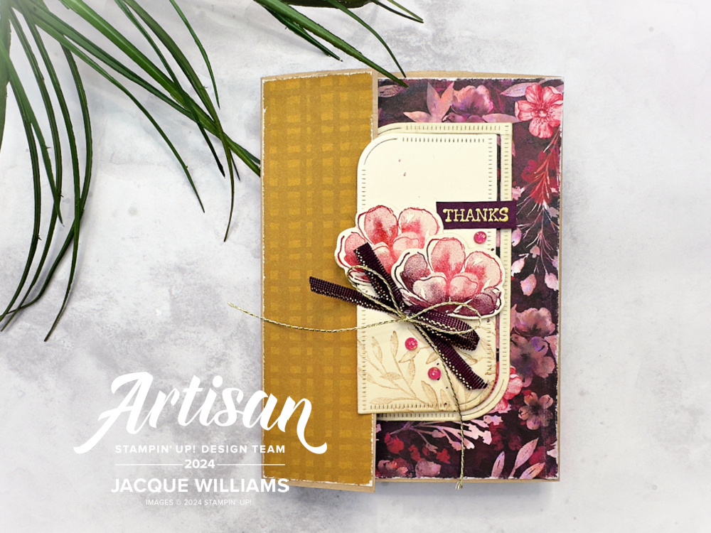 Stampin up regal winter flora gift card holder diy gift idea artisan blog