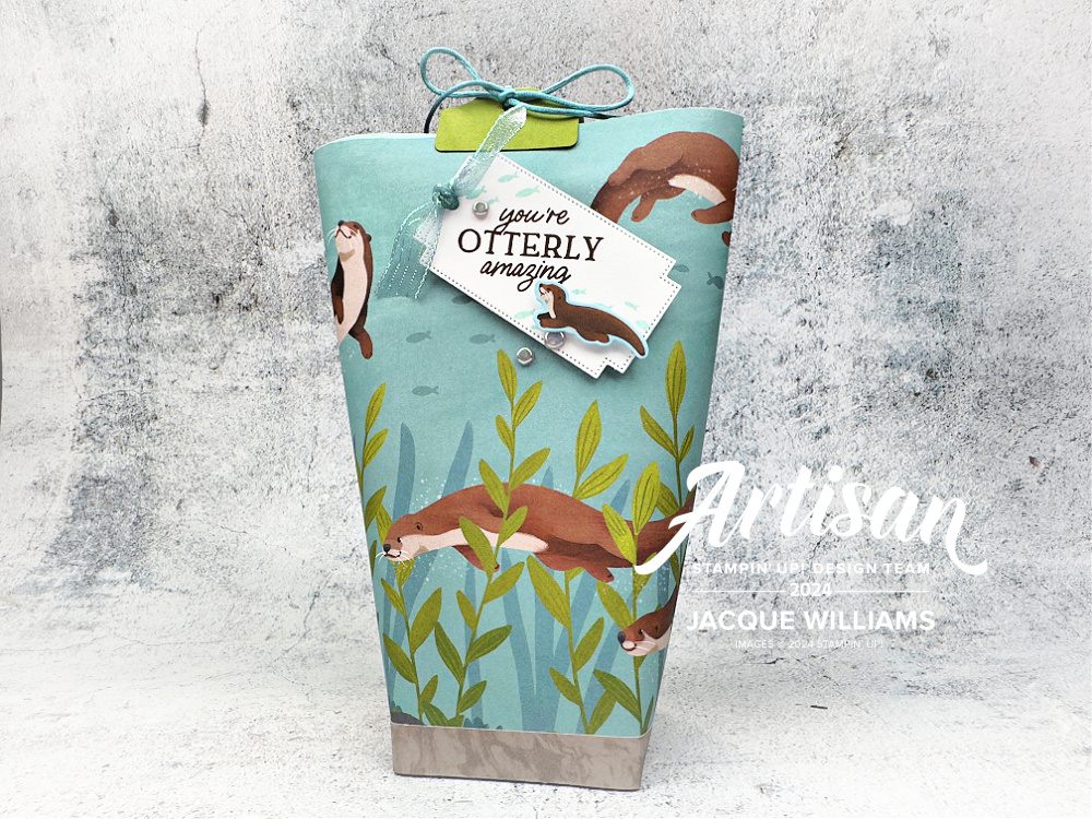 Stampin up box in a bag otter papers otterly awesome adorable diy packaging template blog