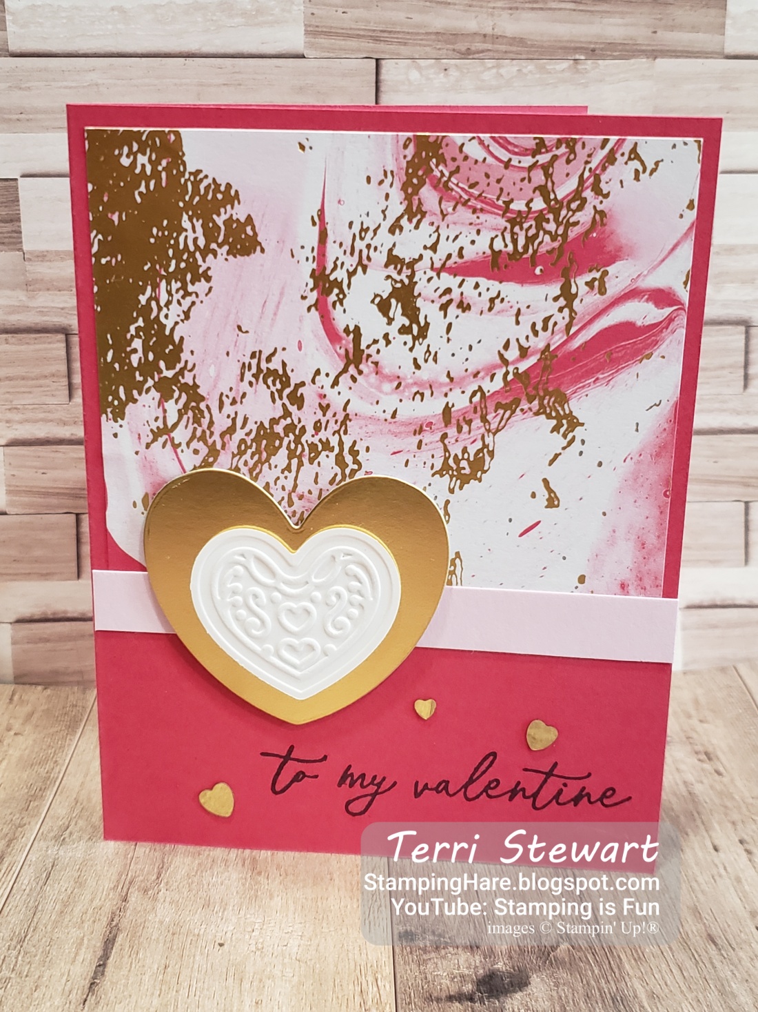 Marbled elegance dsp with adoring hearts valentine