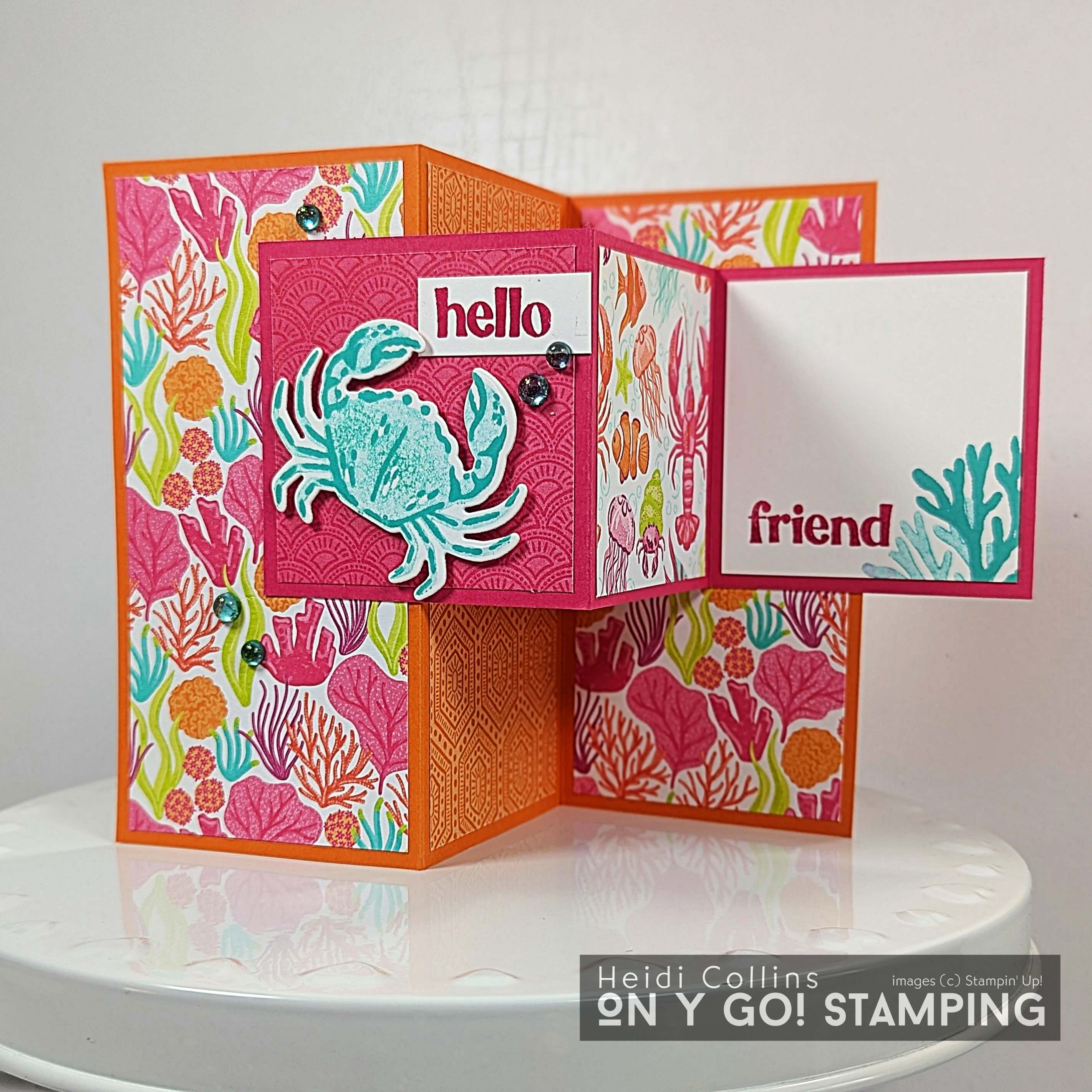 Fun fold off center z fold ocean friends 3