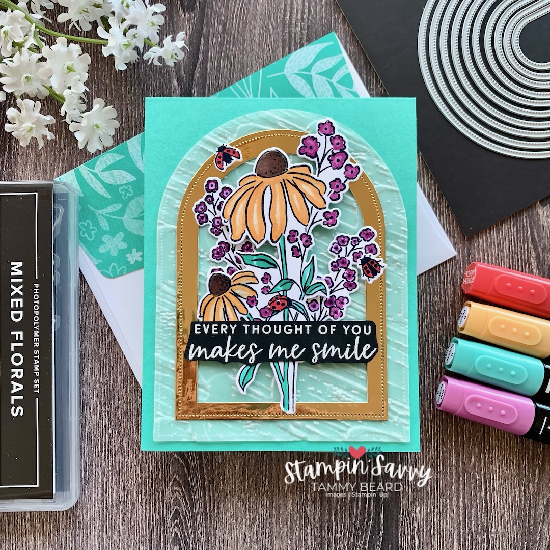 Mixed florals everday arches birthday card idea by tammy beard for stampinsavvy.com
