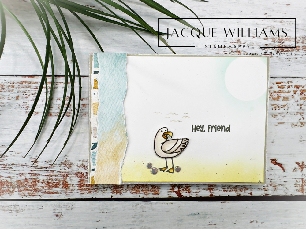 Stampin up friendly seagulls masking technique everyday you and me nz blog