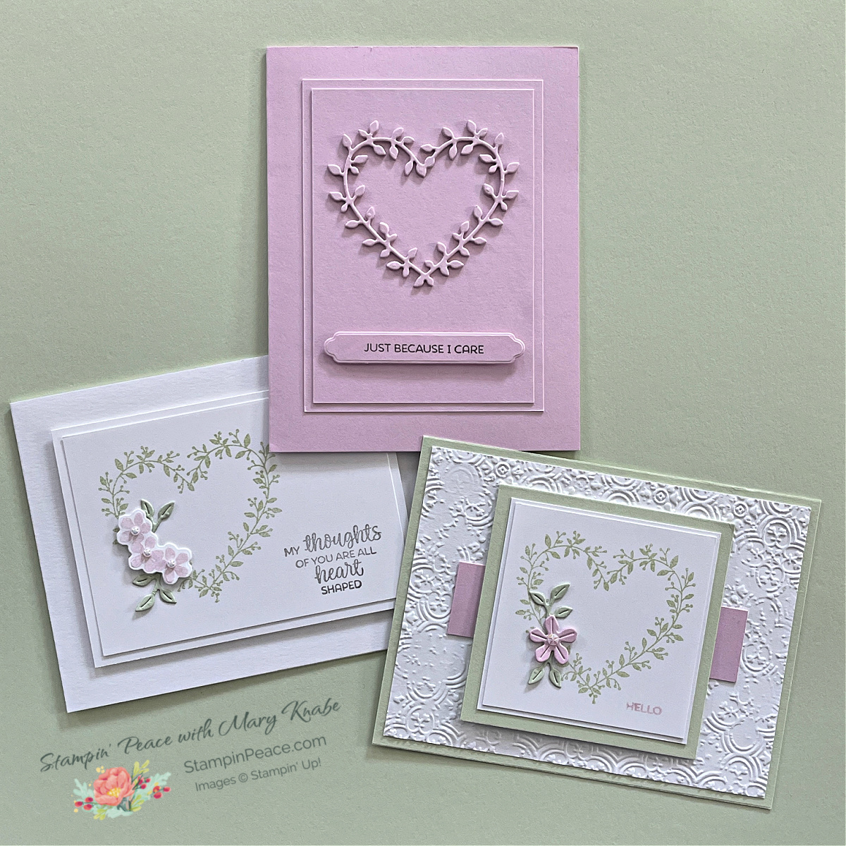 Stampin  up  heart shaped stamp set   die   mary knabe