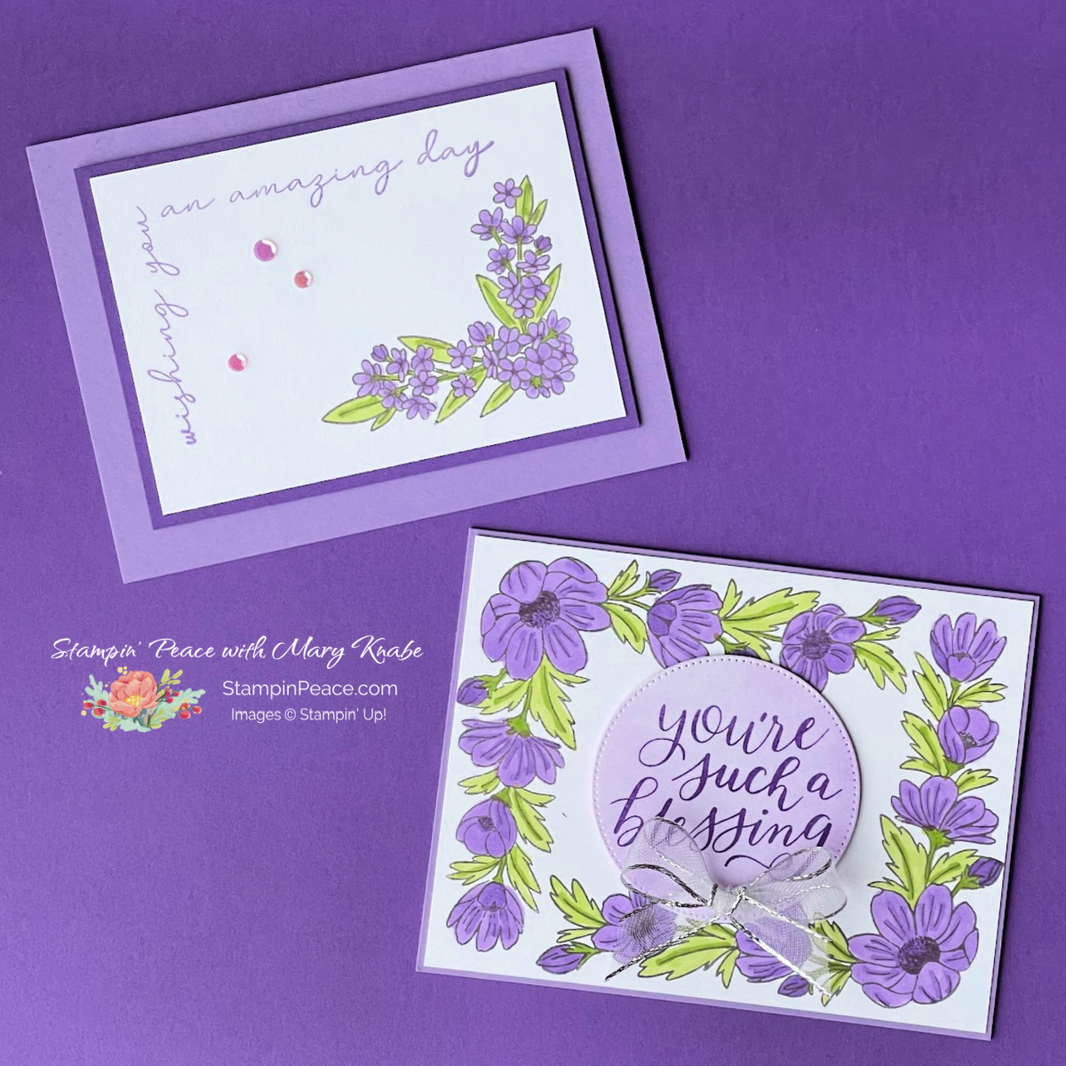 Stampin  up  corner in bloom  spring corners    grateful blessings stamp sets   mary knabe  1 