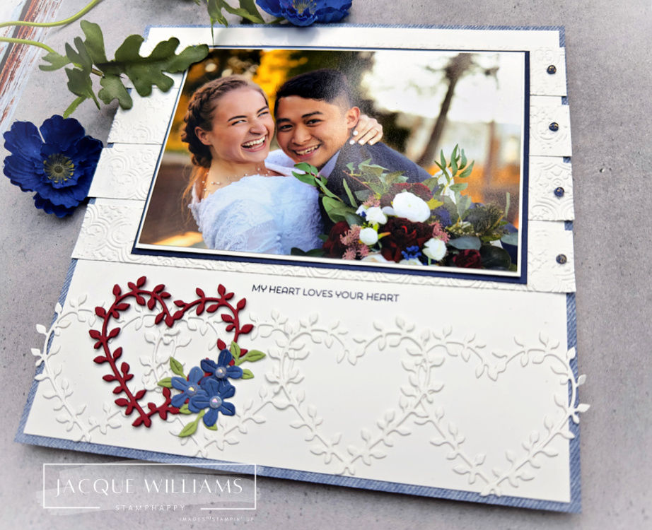 Stampin up heart shaped scrapbooking layout 8x8 clean and simple classes kits nz blog