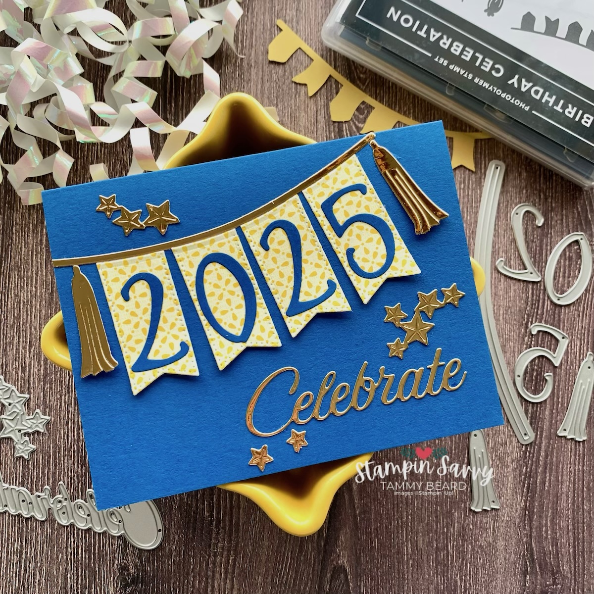 Wanted to say birthday celebration grad card by tammy beard for stampinsavvy.com