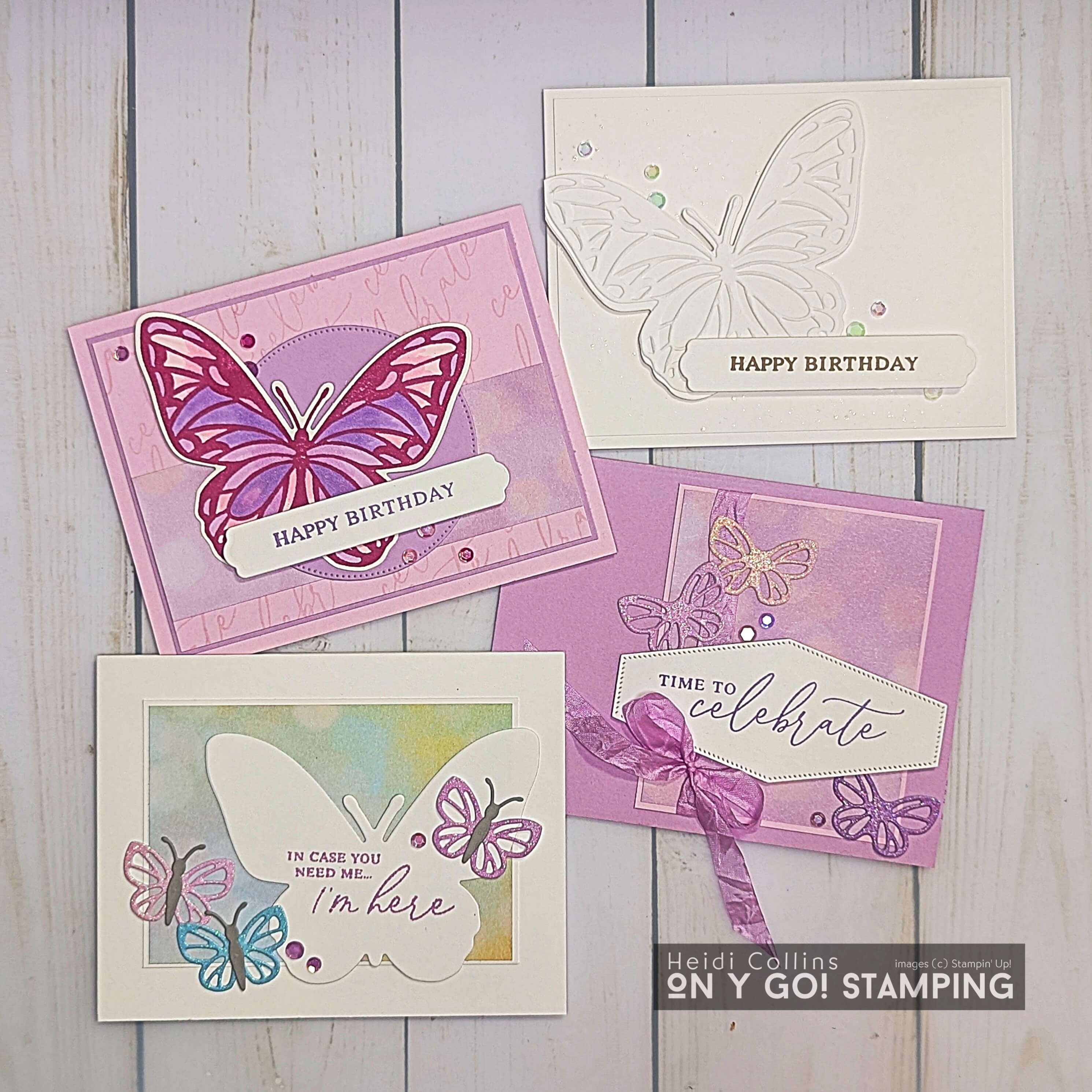 Beautiful butterflies group
