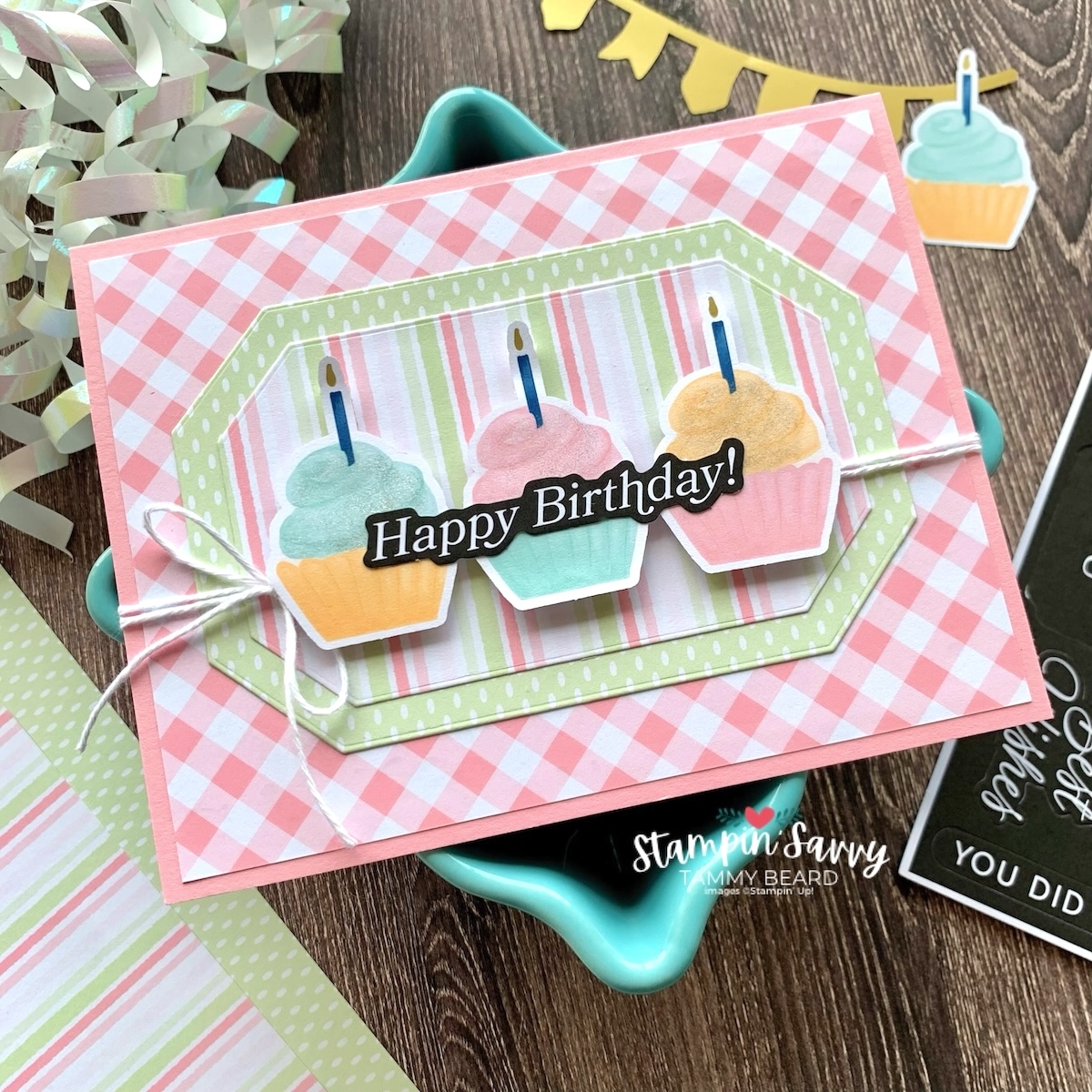 Wildflower birthday cupcake card by tammy beard for stampinsavvy.com