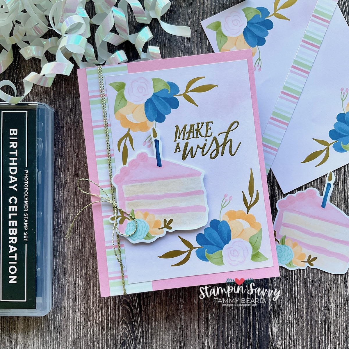 Make a wish wildflower birthday celebration card idea by tammy beard for stampinsavvy.com