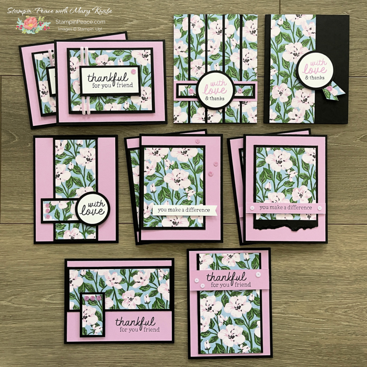 Stampin  up  lovely garden dsp   mary knabe