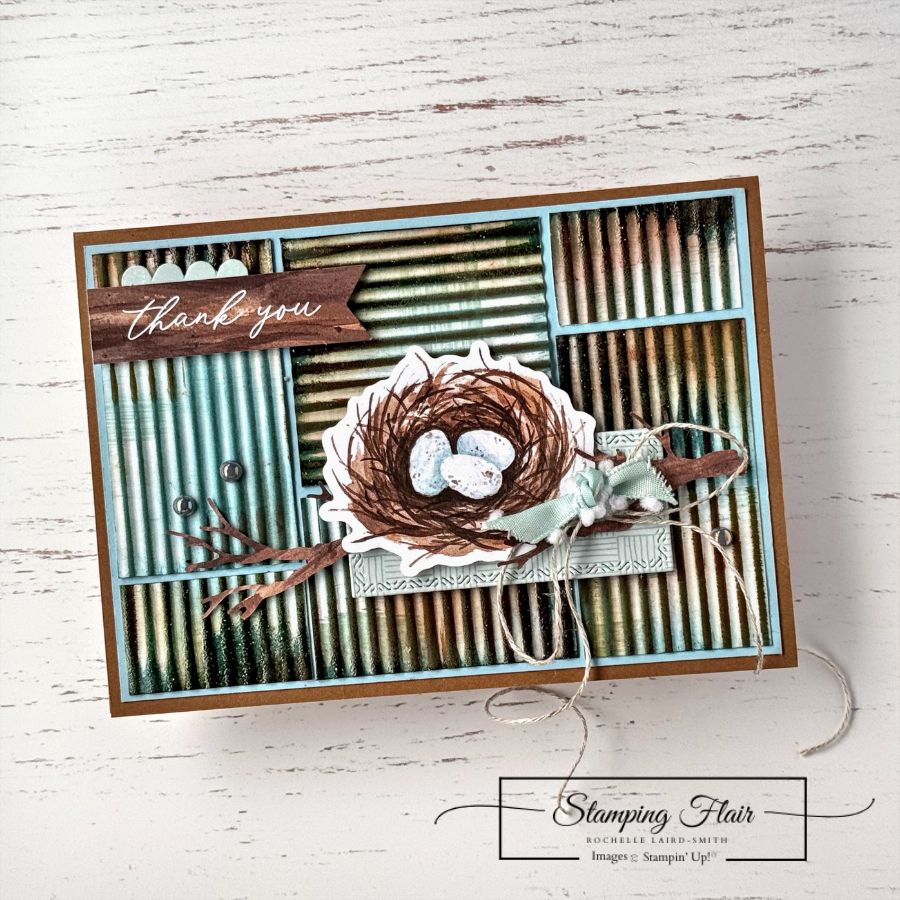 New at su blog hop  beautiful backgrounds  mini corrugated embossing folder