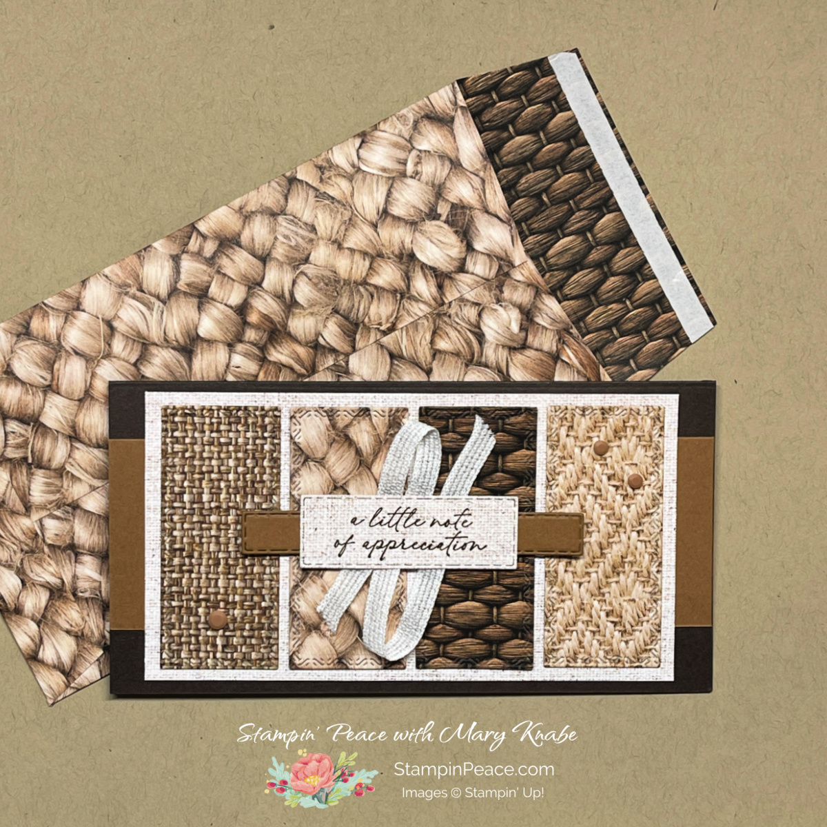 Stampin  up  textured notes bundle   woven textures dsp   mary knabe