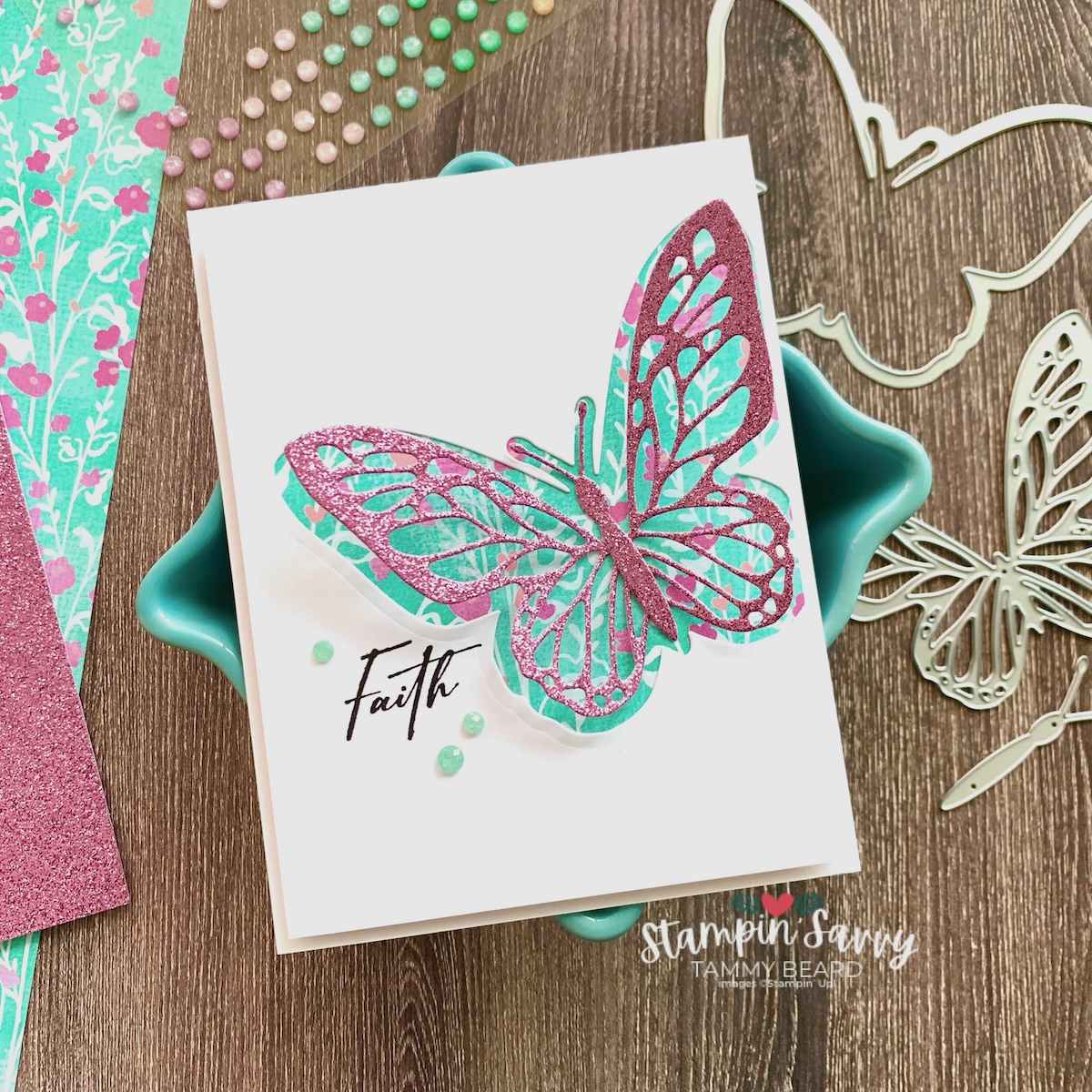 Beautiful butterflies card idea by tammy beard for stampinsavvy.com