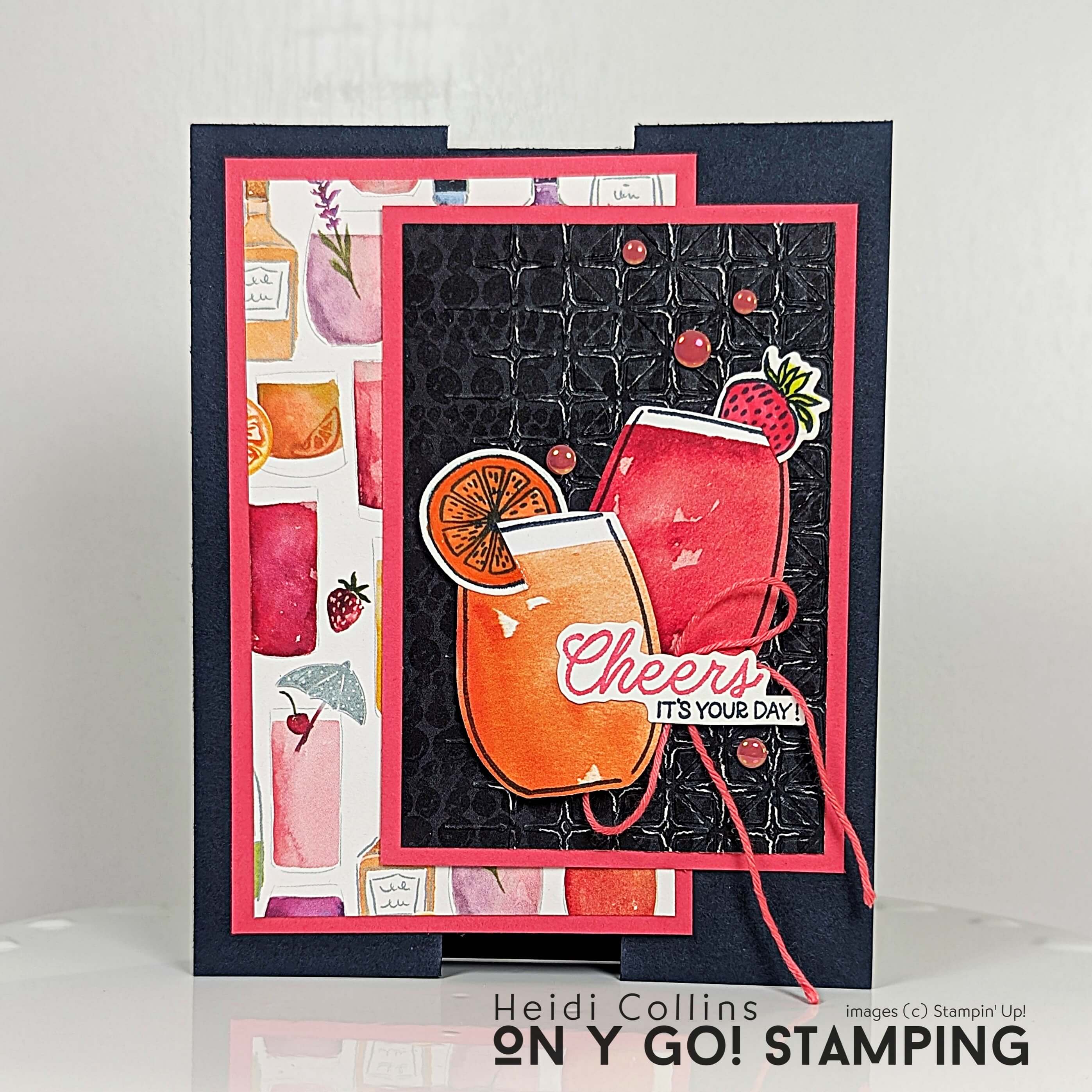 Double gate fold twist cheers and sips standing square