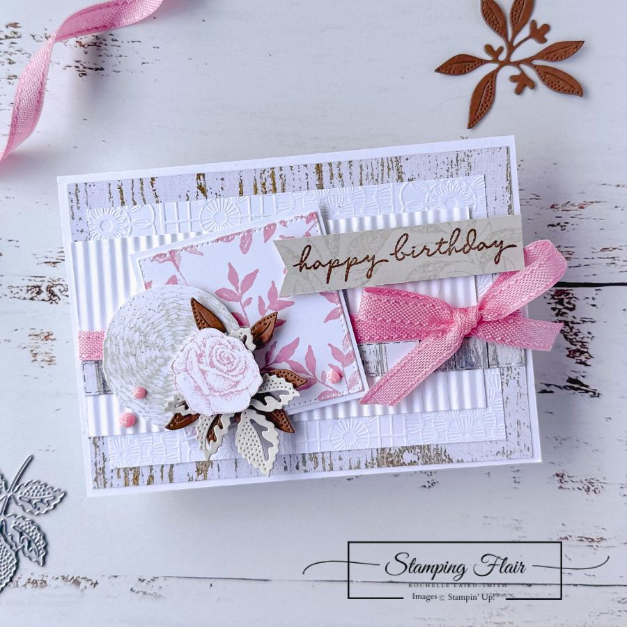 Card creations series  textured notes  stippled roses  stampin  up 