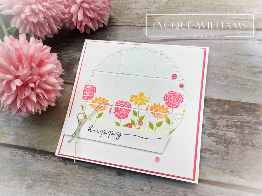Stampin up blooming phrases clean and simple mosaic tile technique nz blog