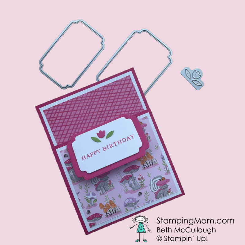 Toadstool gardens fun fold card
