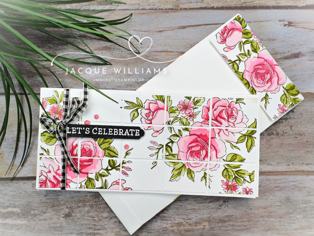 Stampin up layers of beauty mosaic tile technique masking how to nz slimline blog