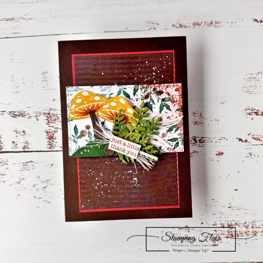 Rustic handmade thank you card stampin up textured notes autumn vibes