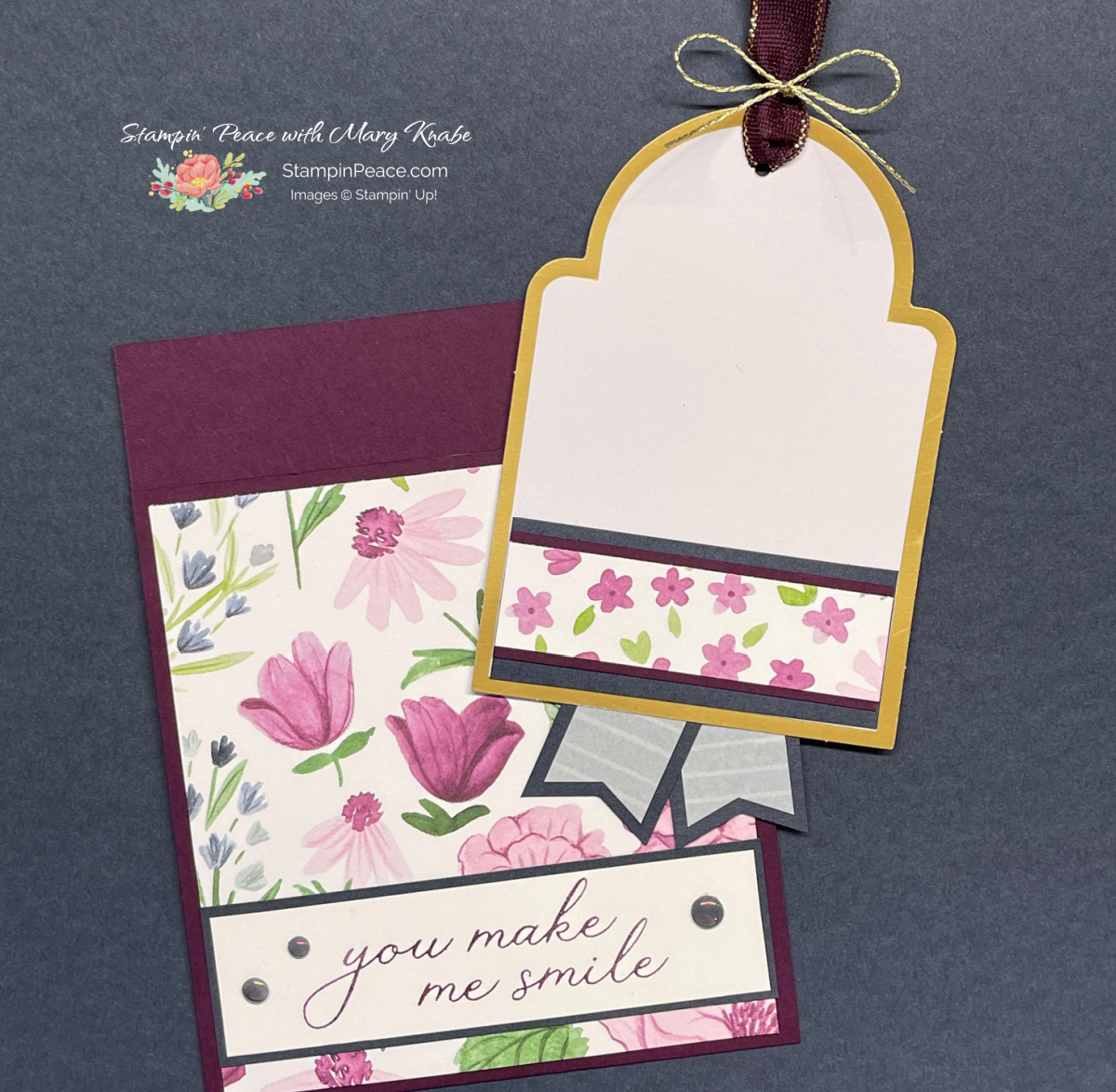 Stampin  up  impressions abloom stamp set   floral impressions dsp   mary knabe  1 