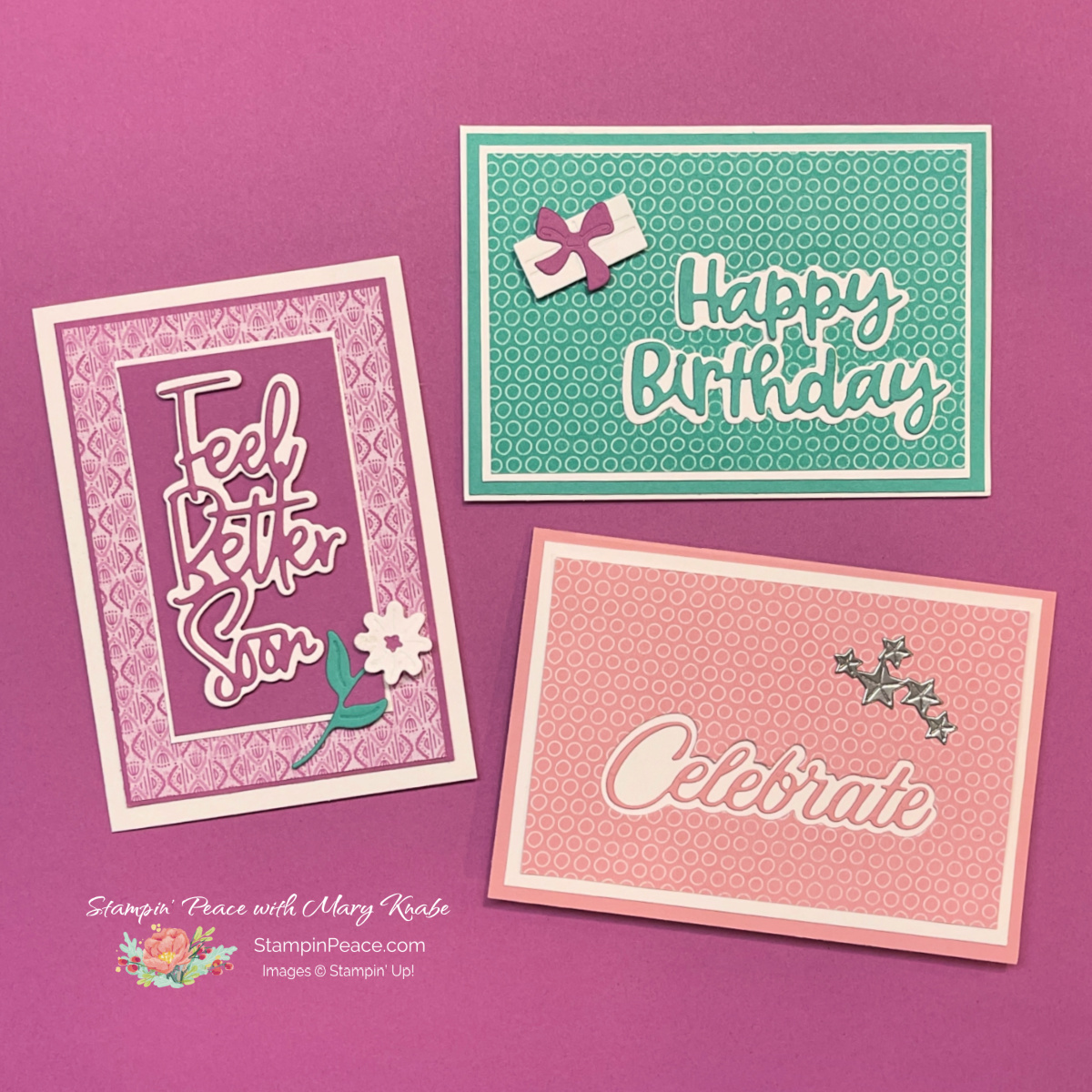 Stampin  up  wanted to say dies   mary  knabe