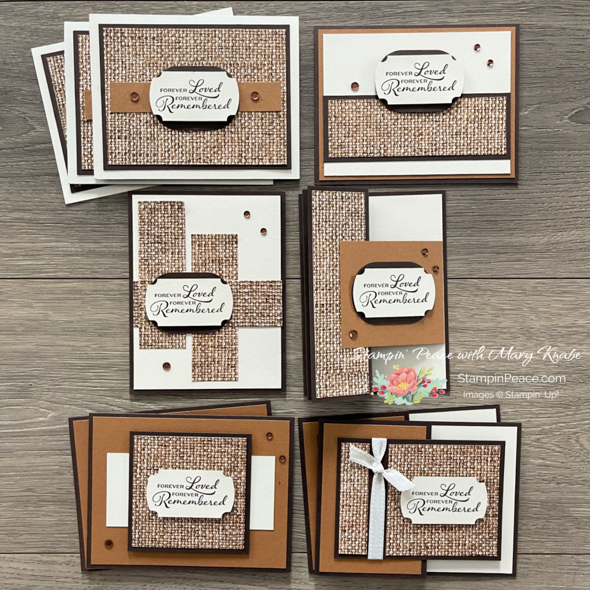 Stampin  up  the right words stamp set   woven textures dsp   mary knabe