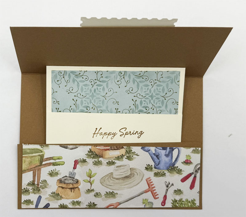 Pocket slider card open