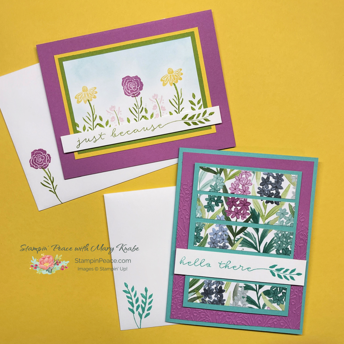 Stampin  up  blooming phrases stamp set   mary knabe  4 