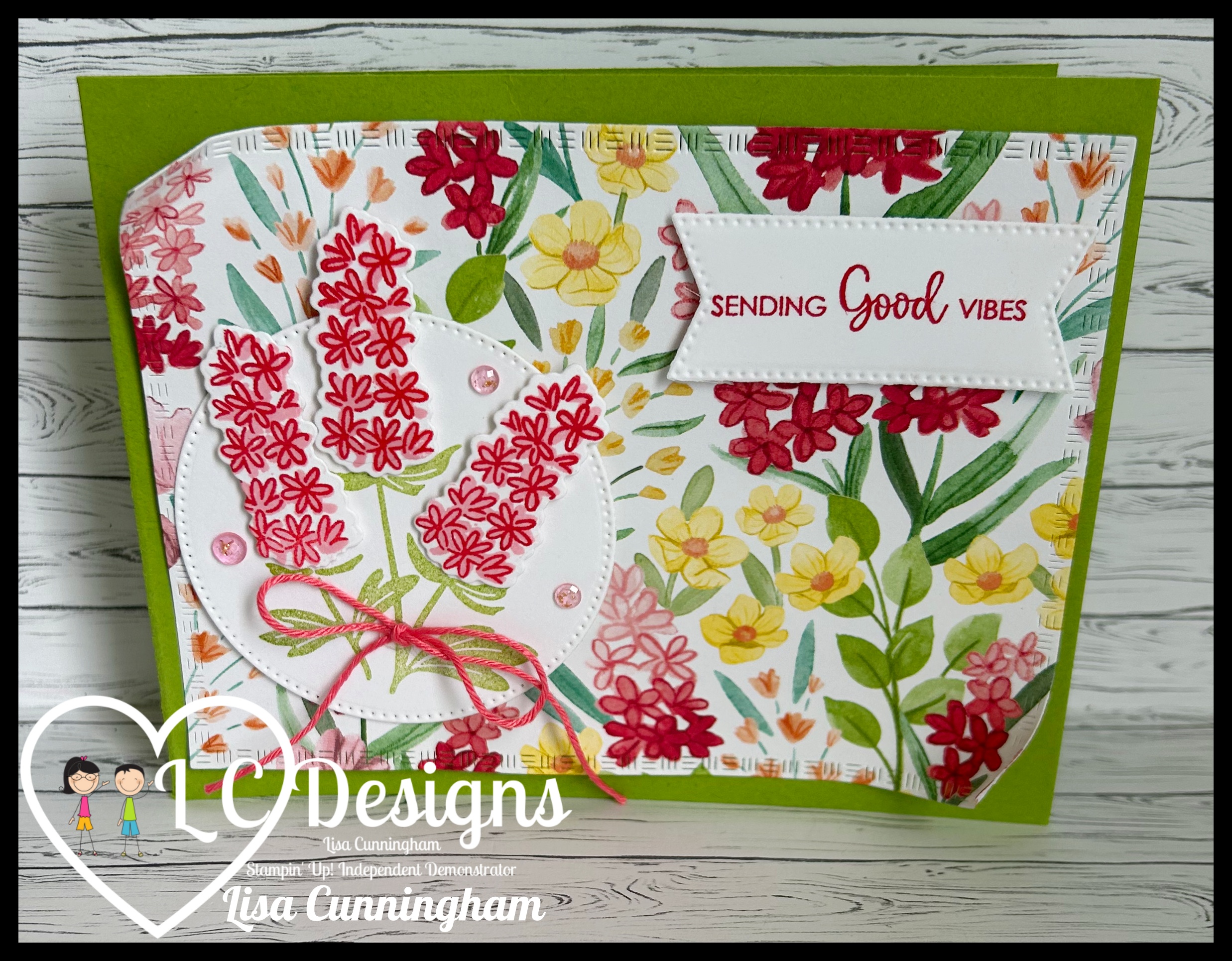 Sending good vibes card