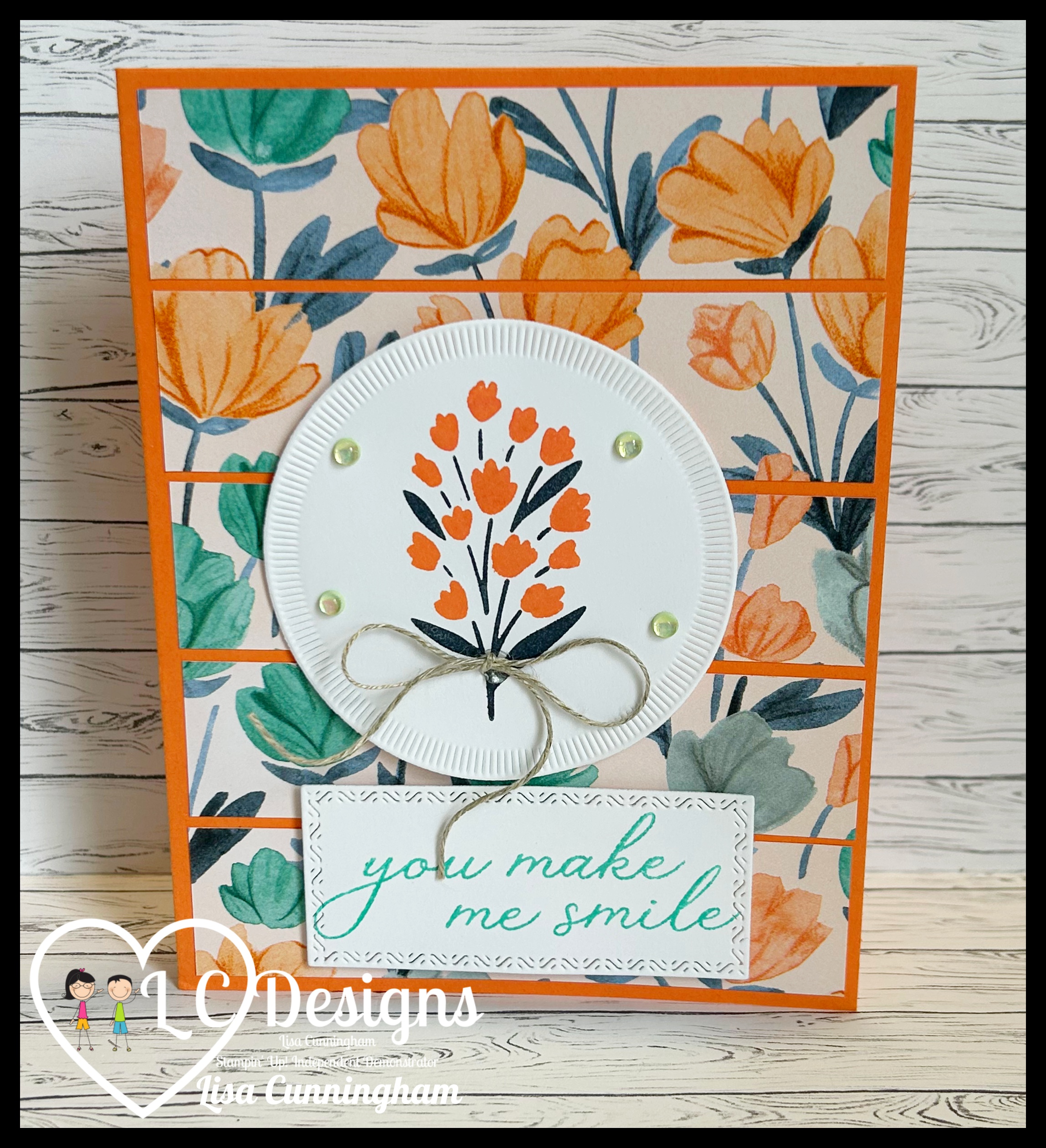 Timid tiger blooms card 2