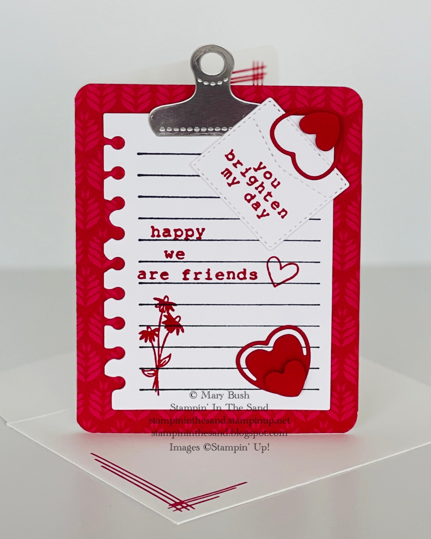 Justanotemarlbedeleganceclipboardnotecard