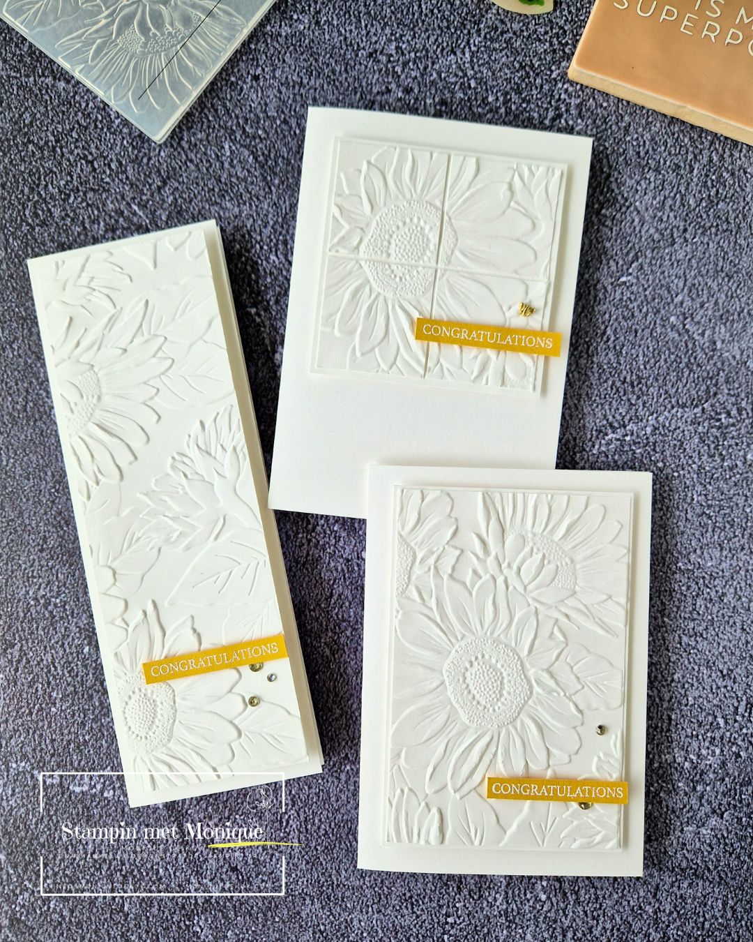 Sunflowers embossingfolder kaarten 1