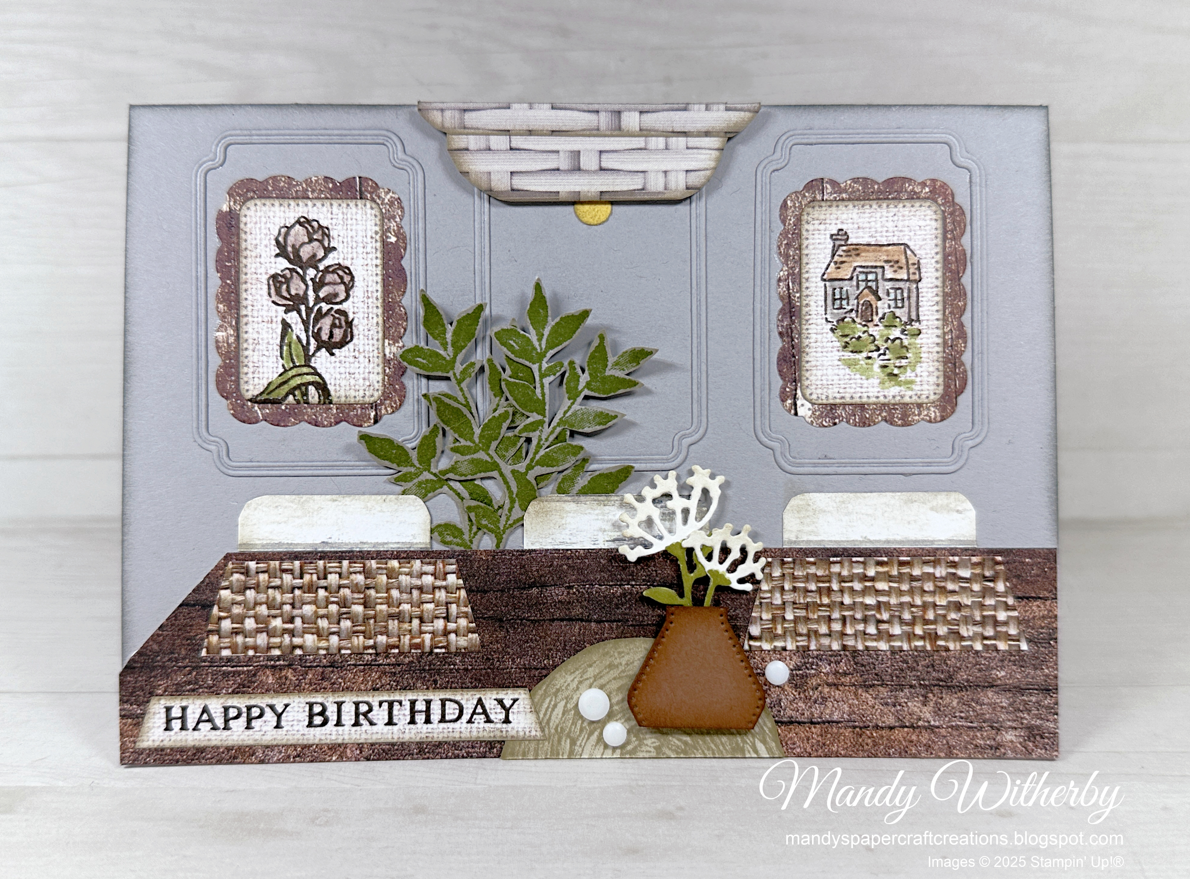 Rustic dining room blog hop card 2