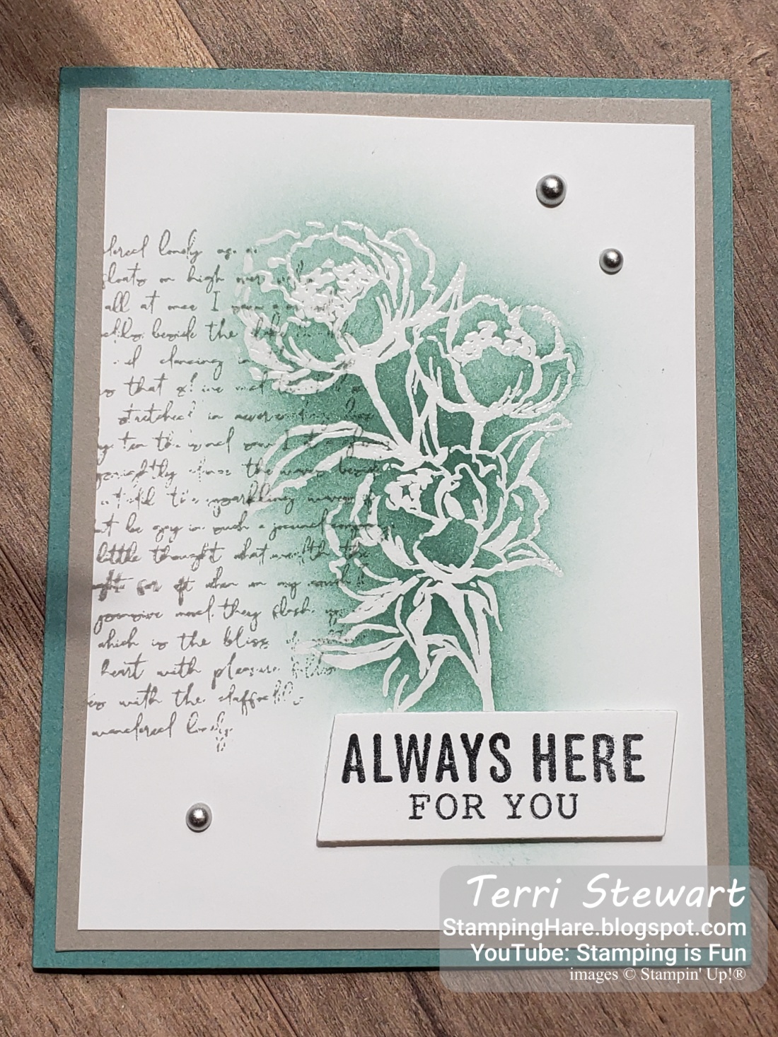 Gallery blooms emboss resist smoky