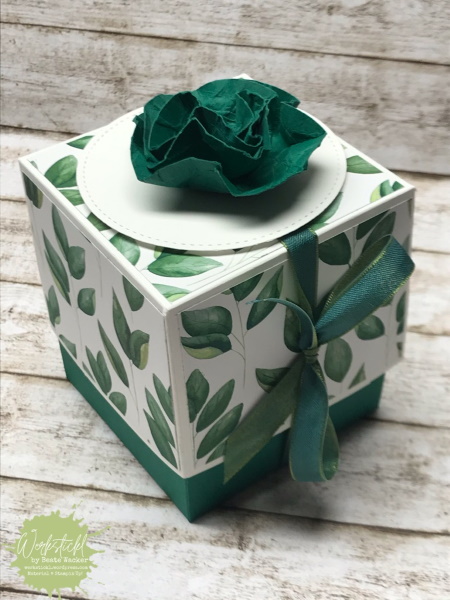 Produktpaket f%c3%bcr  alle zeit  stampin up   idee  5 tage 15 ideen  papier  box  geschenk  papierblume  designerpapier