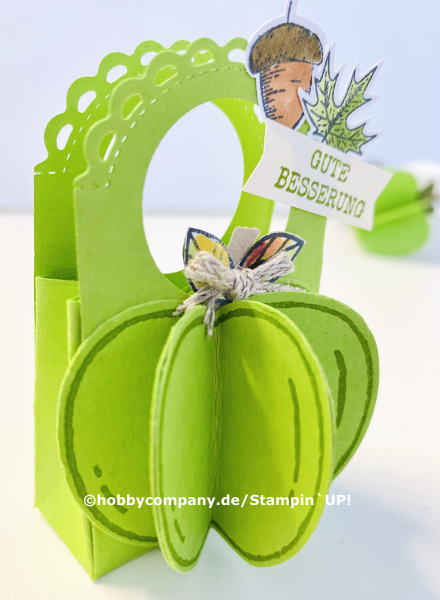 Mini geschenkschachtel apfeltasche