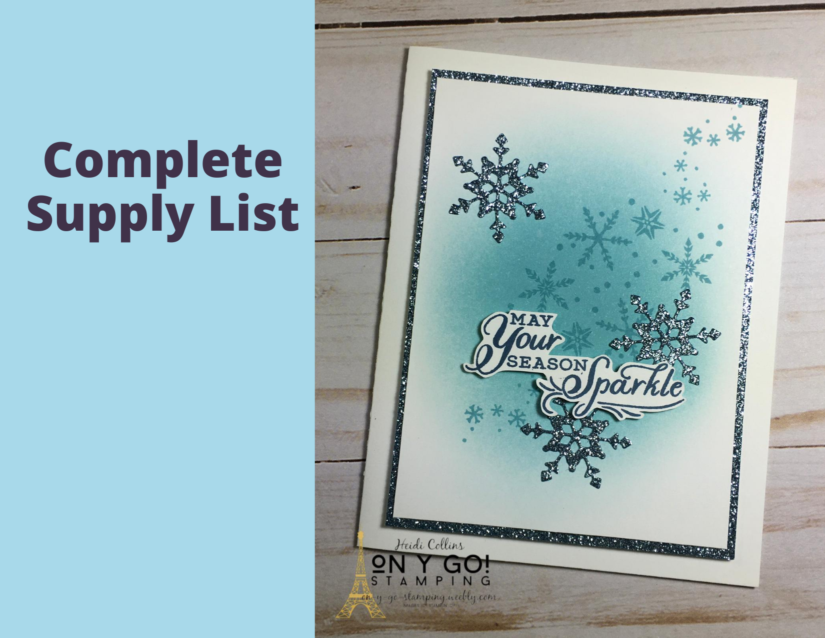 Snowflake puff supply list graphic