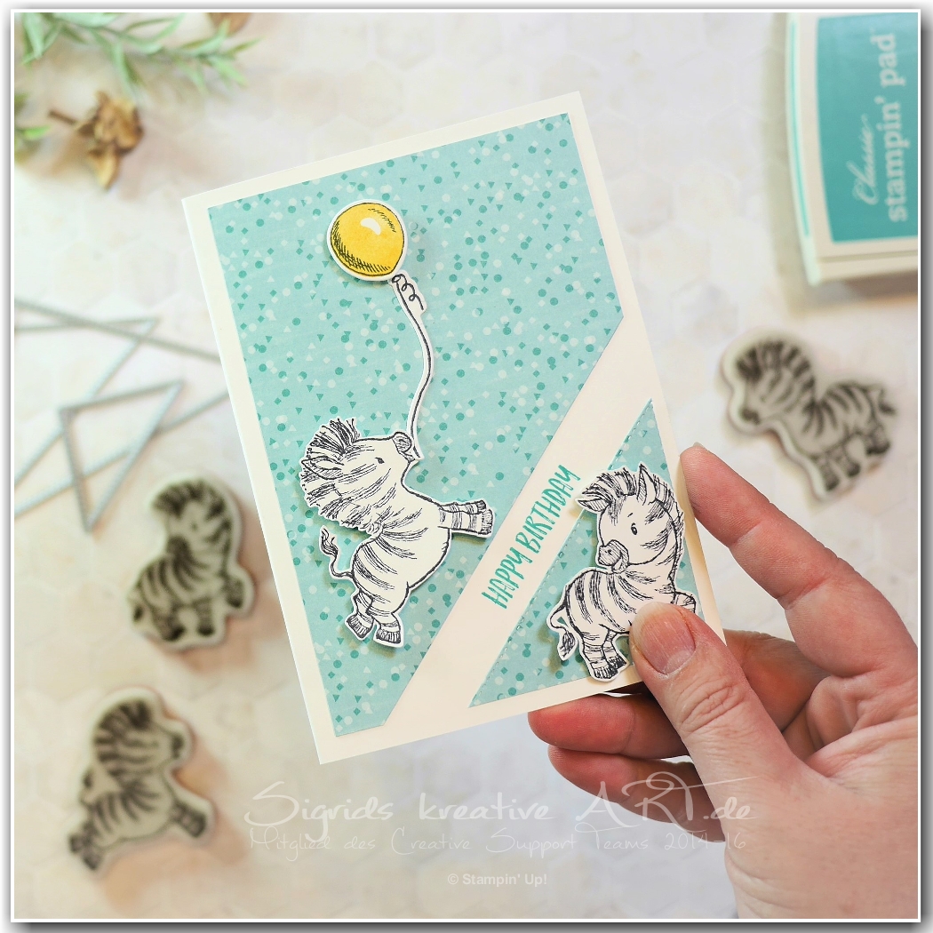 Zany zebras   stiched triangles dies   stampin up 2 001