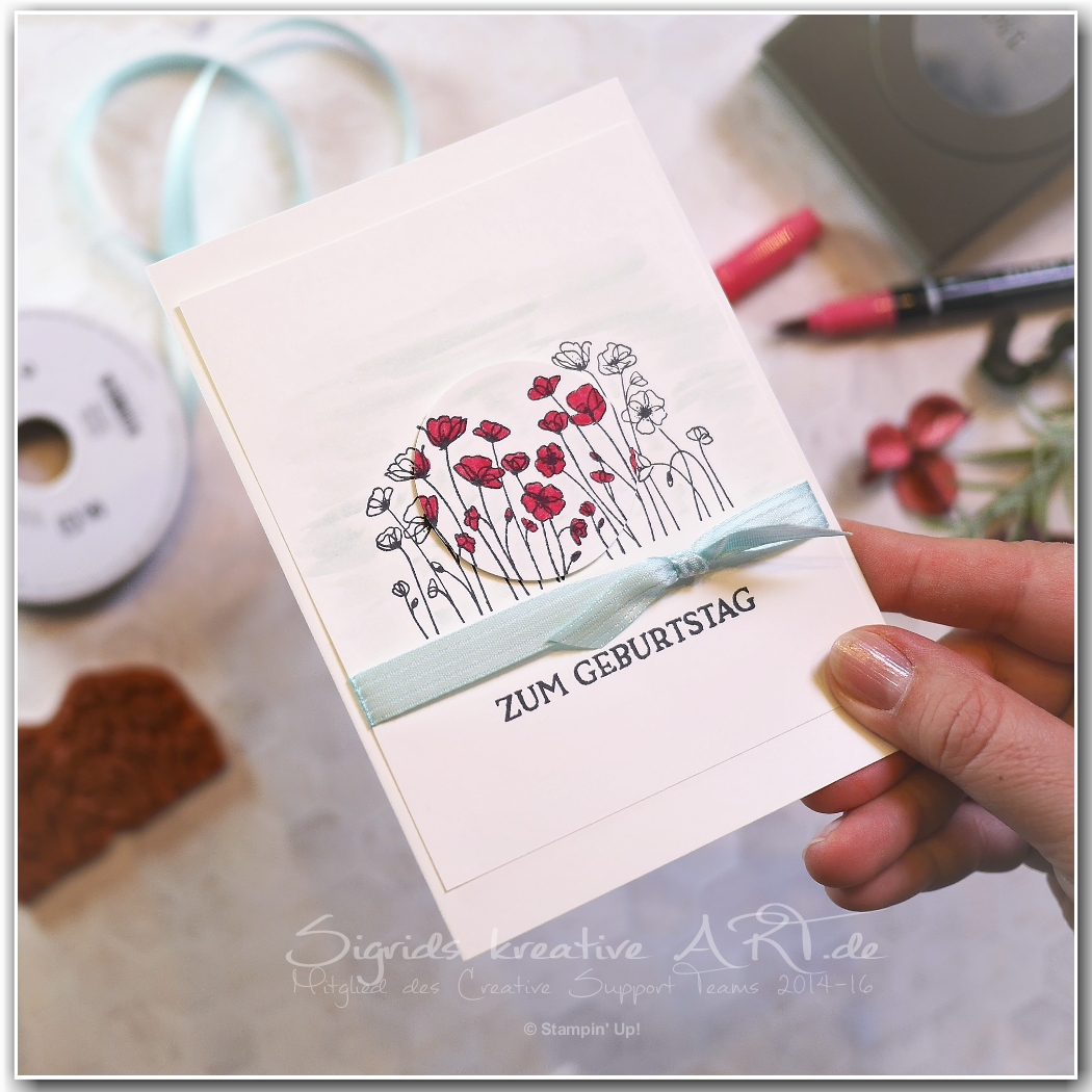 Painted poppies spotlight technique stampin up 2 001