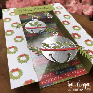 Christmas bridge fold card using stampin ups cherish the season trimming the town dsp by kate morgan australia 2020...